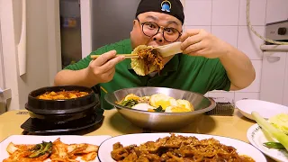 Famous Korean Food [Bibimbap,Soybean Paste Stew,Duck Bulgogi] Mukbang Eatingshow