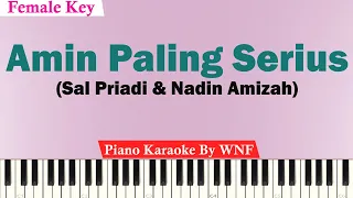 Amin Paling Serius Karaoke Piano FEMALE KEY - Sal Priadi & Nadin Amizah