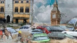 United kingdom goes underwater! Severe Flooding destroys London, England