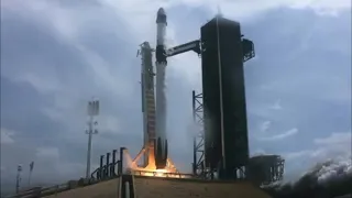 Crew Dragon Launch ( without any sound ) | NASA | SPACEX | DEMO - 2 | FALCON 9 | #GOAMERICA