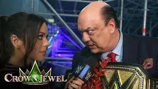 Paul Heyman says tonight was a glorious night for The Bloodline: WWE Crown Jewel 2023 exclusive