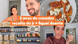 2 ANOS DE CASADOS + TIREI O MEGA HAIR + FIQUEI DOENTE + RECEITA DE BOLO DO JUNIOR | JULIANA LOUISE