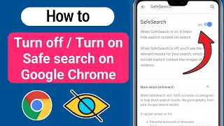 How to Turn On Safe Search in Google Chrome (Android) | Turn off safe search in Google chrome