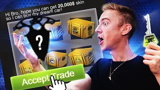 Opening all the cases you sent me & sending back the skins...