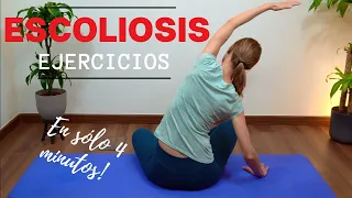 ESCOLIOSIS- Ejercicios Efectivos para Mejorar Tu Espalda (4 Minutos al Día)