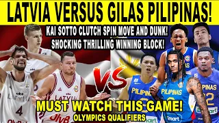 GILAS PILIPINAS vs LATVIA! Kai Sotto Shocking Spin Move Dunk and Block Porzingiz! Simulation