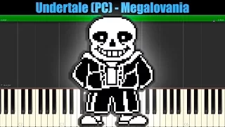 Undertale (PC) - Megalovania (Sans Battle) [УРОК PIANO SYNTHESIA]