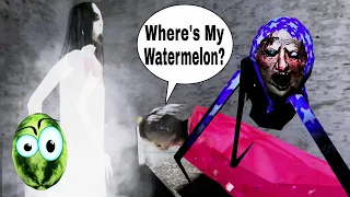 Barbie Granny Meets Slendrina And Escaping In The Sewer With The Watermelon