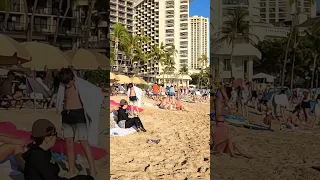 Looking at People on the beach in Waikiki 🌞 🌴 👙 #hawaii