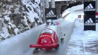 Igls WC 4Man Bobsleigh Heat 1, January 20 2013