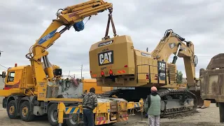 Amazing Heavy Transports Of Huge Excavators & Dumpers - Mega Machines Movie