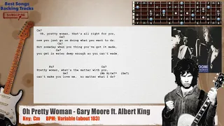 🎸 Oh Pretty Woman - Gary Moore ft. Albert King Guitar Backing Track with chords and lyrics