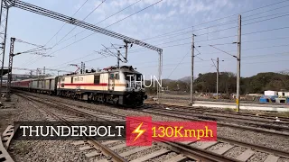 THUNDERBOLT⚡️130Kmph !! SCR WAP7 with Jaipur Yesvantpur  Express at Saphale  !!