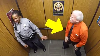 This Cop Thought They Were Alone In Elevator, Doesn’t Know Hidden Camera Is Recording!
