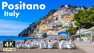 Positano Italy 🇮🇹 4K Amalfi Coast Beach Walking Tour 2022