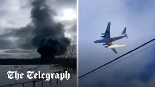 Russian military plane crashes on takeoff