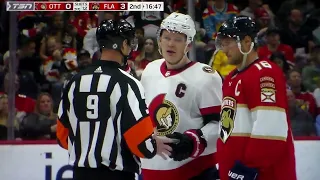 NHL hockey fight - Matthew Tkachuk(Panthers) vs. Jake Sanderson(Senators)