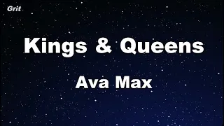 Karaoke♬ Kings & Queens - Ava Max 【No Guide Melody】 Instrumental