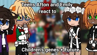 Teen Aftons and Emilys react to Them Children's genes+Future|Fnaf|my  main au|old trend|Ru/eng|#fnaf