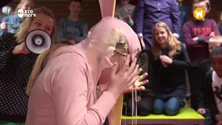 Girls Gunged and Slimed on Dutch TV show