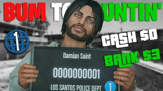 Starting as a Level 1 & Making My First $1,000,000 SOLO in GTA Online | BUM to STUNTIN'