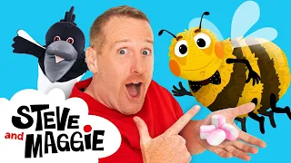 Little Bugs for Kids from Steve and Maggie | Ladybird, Honey Bee, Bumblebee Story | Wow English TV