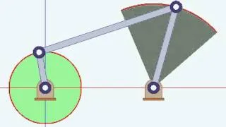 Crank-Rocker Four-Bar Linkage