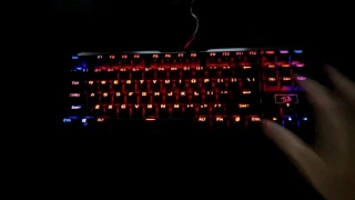 REDRAGON K553A USAS RGB BACKLIT MECHANICAL KEYBOARD (BLUE SWITCH)  test led, led effect