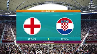 PES 2021- England vs Croatia | 2021 EURO - GROUP D | Match Highlights | PES TOULKORK