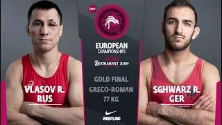 GOLD GR - 77 kg: R. VLASOV (RUS) v. R. SCHWARZ (GER)