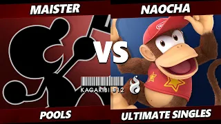 Kagaribi 12 - Maister (Game & Watch) Vs. Naocha (Diddy Kong) Smash Ultimate - SSBU