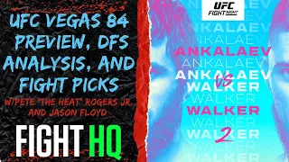 UFC Vegas 84 Preview, DFS/Betting Analysis, and Fight Picks