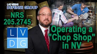 Who can be prosecuted for running a chop shop in Nevada?