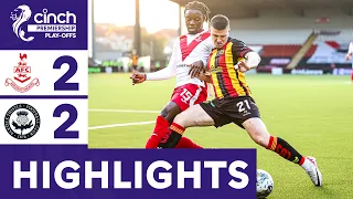 Airdrieonians 2-2 Partick Thistle | Four Goal First Leg Thriller | Premiership Play Off Highlights