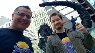 Godzilla Statue walkaround with Kaiju King Matt Frank | 東京のシン・ゴジラ像