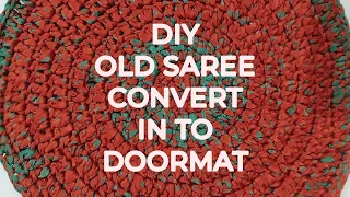 How to make round doormat with old saree#home hacks# DIY in tamil