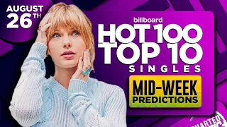 MID-WEEK PREDICTIONS | Billboard Hot 100, Top 10 Singles | August 26th, 2023