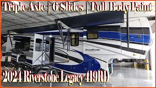 Raised Rear Den 2024 Riverstone 419RD Luxury Fifth Wheel by Forestriver RVs at Couchs RV Nation