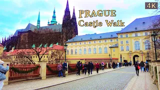 Prague Castle Czech Republic 🇨🇿  (Walking Tour 4k)