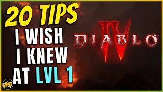 Beginner's Guide to Diablo 4 - 20 THINGS I wish I knew - Leveling, Class Choice, Mount, Renown