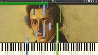 F. Chopin - Nocturne in E-flat major - Op. 9, No. 2 - Synthesia Piano Tutorial