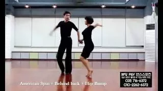 Jive   3  American Spin +  Behind Back + Hip Bump