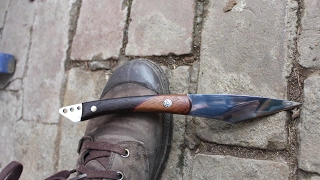 Knifemaking ~ making a Japanese Kiridashi from an old lawnmower blade