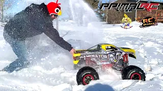 MAN in ANGRY BIRDS HAT DRIVES "ToY" 49cc GAS POWERED MONSTER TRUCK - PRIMAL MT 1:5 | RC ADVENTURES