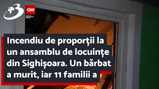 Incendiu de proporții la un ansamblu de locuințe din Sighișoara