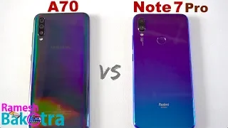 Samsung Galaxy A70 vs Redmi Note 7 Pro SpeedTest and Camera Comparison