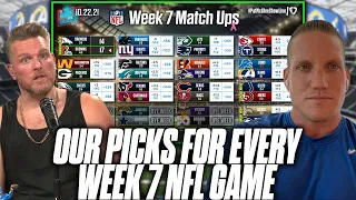 Pat McAfee & AJ Hawk Pick EVERY Week 7 Game In The NFL (almost)