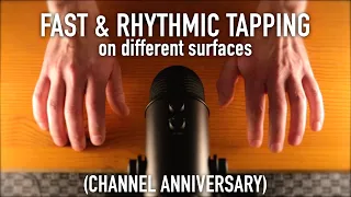 ASMR Fast & Rhythmic Tapping On Different Surfaces (No Talking)