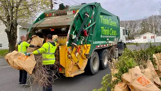 3 Man Crew On Waste Management’s Saturday Yard Waste Pick UP