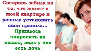 Свекровь быстро забыла, что живет в моей квартире, и решила устанавливать свои правила